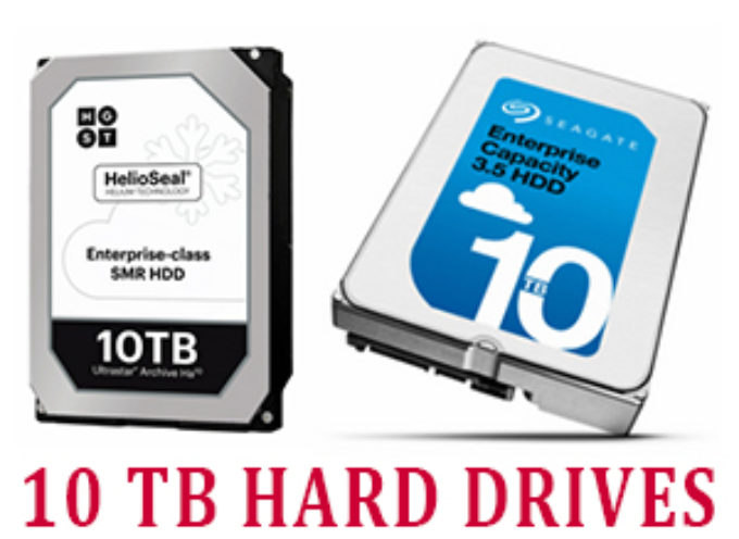 10TB Helium-Filled Hard Drives