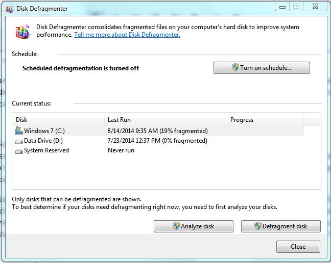 Hot PC Tips - Defragmentation