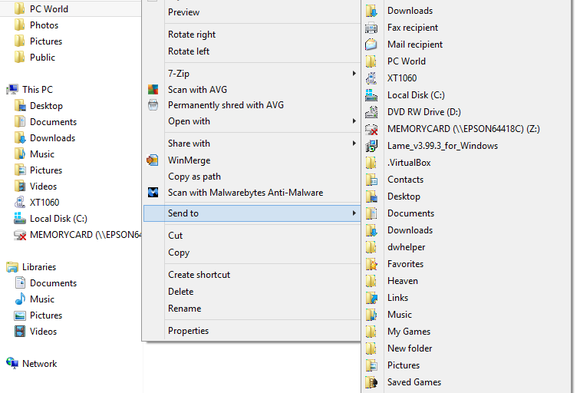 Hot PC Tips - Right Click Send To
