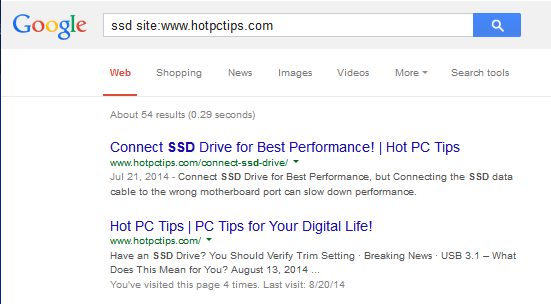 Hot PC Tips - Word In a Site