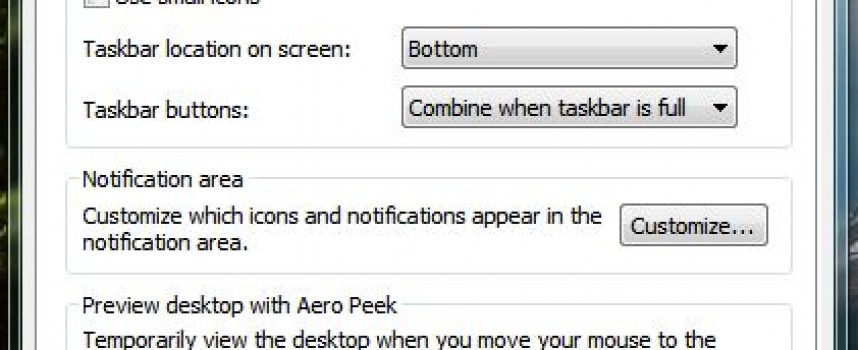 Customize Your Windows Taskbar